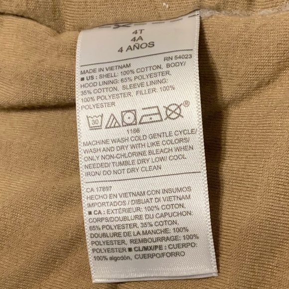 Old Navy Kid’s Khaki Zip Up Jacket Size 4T - Picture 5 of 5